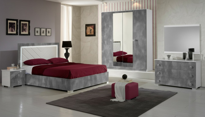 Schlafzimmer Italienische Möbel Set Luxus 6tlg. Bett Betten Schrank Kommode Neu