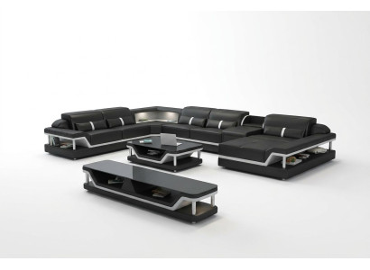 Designer Wohnlandschaft U-Form Couch Ecksofa Polster Garnitur Eckgarnitur