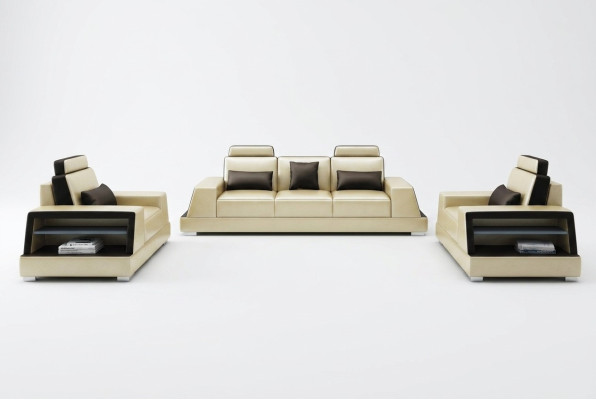 Moderne Sofagarnitur Couch Sofa Gruppe Garnituren 311 Sitzer Ledersofa