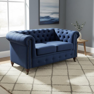 designer 2 Sitzer Textil Sofas Couchen Neu Chesterfield Couch Polster