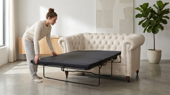 Chesterfield 2 Sitzer Sofa Büro Couch mit Bettfunktion Sofas Couchen Zweisitzer