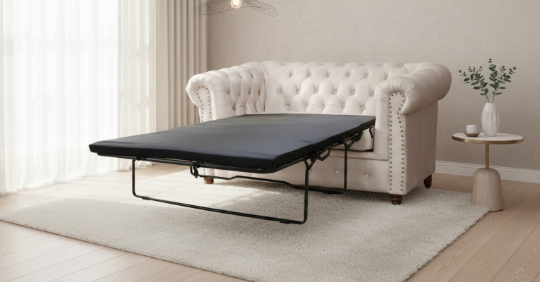 Chesterfield 2 Sitzer Sofa Büro Couch mit Bettfunktion Sofas Couchen Zweisitzer