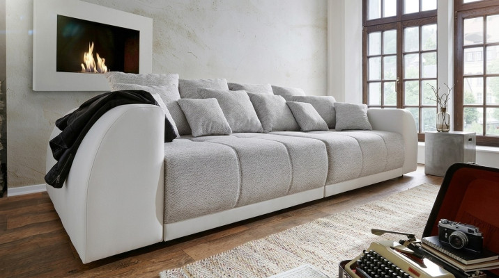 Sofa Couch 310cm Polster Sofas 5 Sitzer Textil big xxl Wohnzimmer Couchen
