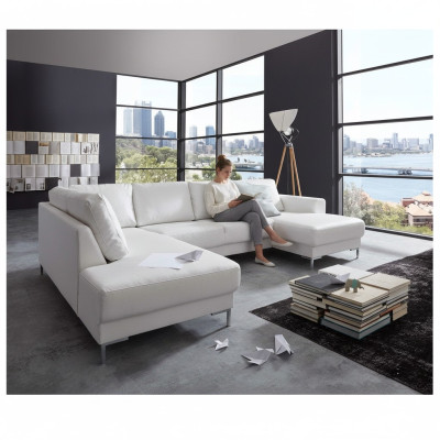 Sofa Couch Polster Garnitur Wohnlandschaft Design Ecksofa Leder U Form