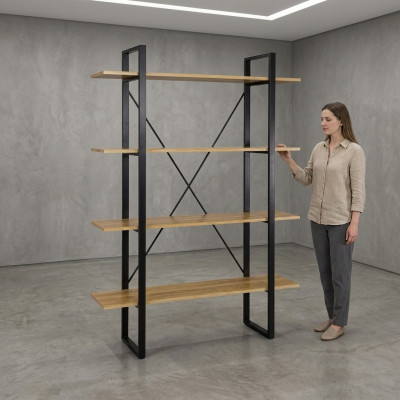 Bücherregal Standregal Aktenregal Loft Regal Trenn Wand Wände Luxus Schrank Neu