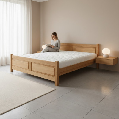 Betten Holzbett Echtes Holz Bett Schlafzimmer Hotel Stil Massive Möbel