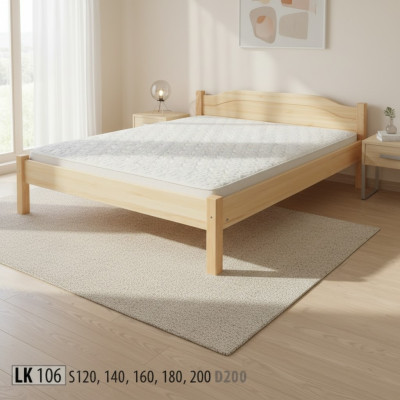 Holzbett Echtes Holz Bett Hotel 200x200 Stil Massive Möbel Schlafzimmer