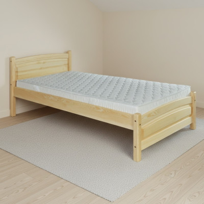 Massivholzbett Kiefer Holz Bettgestell 100x200 Vollholz Gästebett Handarbeit Neu