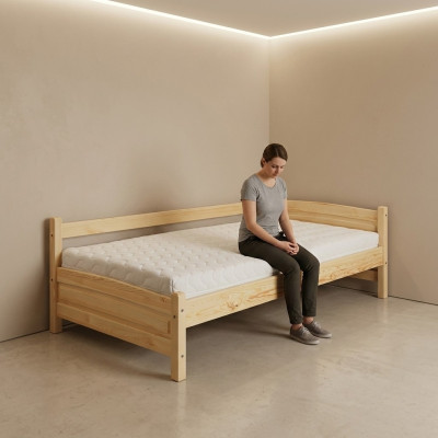 Massivholzbett Kiefer Holz Bettgestell 90x200 Vollholz Handarbeit Neu Gästebett