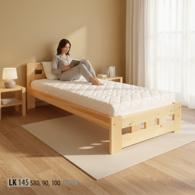 Einzelbett Jugendbett Kieferbett Kiefer Vollholz Holzbett 100x200 Handarbeit