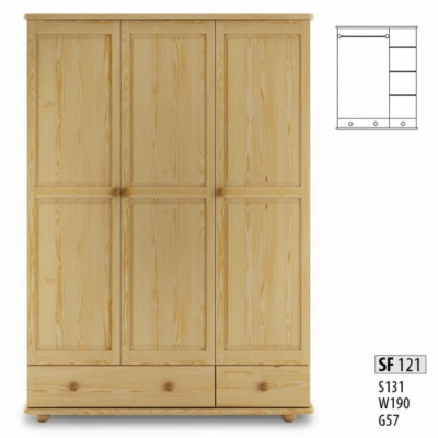 Klassischer Schrank Kleiderschrank Massiv Landhaus Schrank Kiefer Schränke Neu