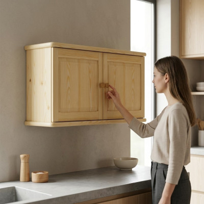 Schrank Aufsatz Kleiderschrank handgefertigter Holzverlängerung Holz Echtholz