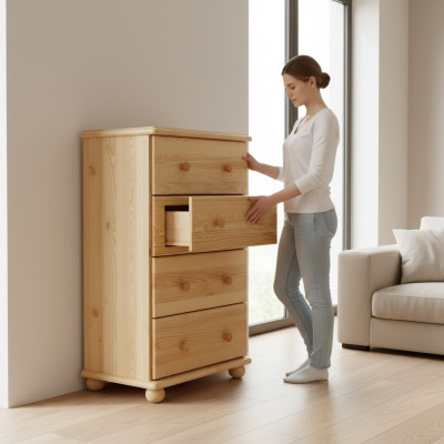 Schrank Kommode Design Lowboard Anrichte Echtes Holz Buffet Kommoden 