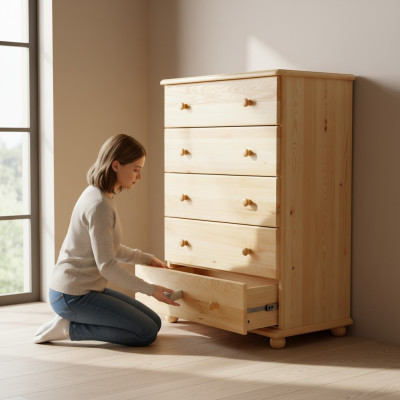 Designer Kommode Massive Anrichte Kommoden Regal Schrank Massiv Holz Handarbeit
