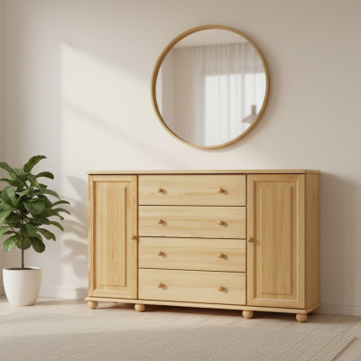 Massive Kommode Anrichte Sideboard Schrank Möbel Kommoden Echtholz Lowboard Neu