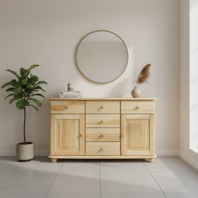 Massive Kommode Echtholz Schränke Neu Anrichte Möbel Kommoden Schrank Sideboard
