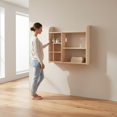 Wandregal Regal Bücherschrank Bücherregal Vollholz Möbel Holz Möbel Handarbeit