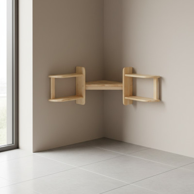 Ecke Wandregal Handgemachte Wand regal massivholz regal echt holz Schränke Neu