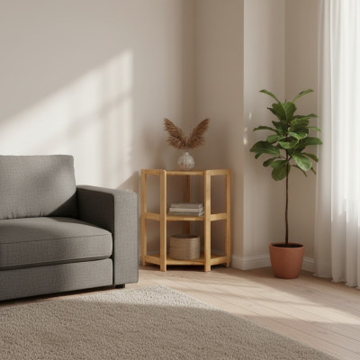 Eckregal Bücherregal Wohnzimmer Wand Regal Echtes Holz Regale Eckregale Büro 
