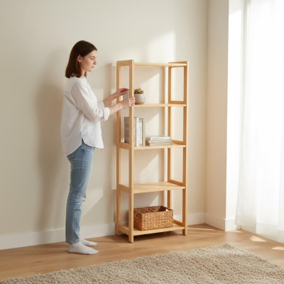 Wandregal Regal Bücherschrank Bücherregal Wohnwand Handarbeit Holz Möbel Regale