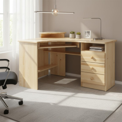 Schreibtisch Tisch Holz Schreibtisch Tische Ecktisch Computer Massiv Echtholz