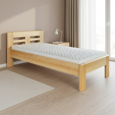 Holzbett Echtes Holz Bett Betten Schlafzimmer Hotel 100x200 Stil Massive Möbel
