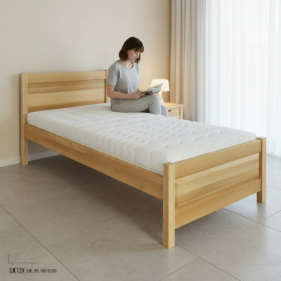 Holzbett Echtes Holz Bett Betten 100x200 Stil Massive Möbel Schlafzimmer Hotel