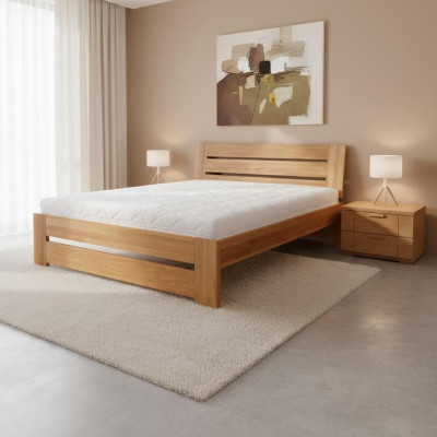 Schlafzimmer Holzbett Echtes Holz Bett Betten Hotel Landhaus Stil Massive Möbel