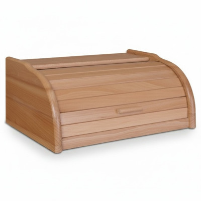 Buche Brotkasten 40 cm Brotbox Rollokasten Brot Rollklappe Echtes Holz Schatulle