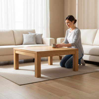 Couchtisch Beistell Tisch Echtes Holz Massive Möbel Eiche 100x70cm Neu Tische