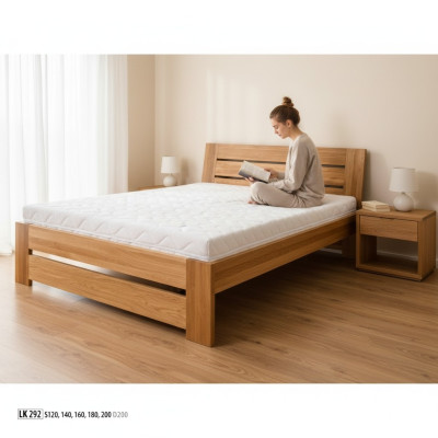 Bett Doppelbett Eiche Ehebett Holzbett 200x200 Bettgestell Massive Möbel Betten