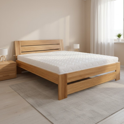 Bett Doppelbett Eiche Ehebett Holzbett 200x200 Bettgestell Massive Möbel Betten