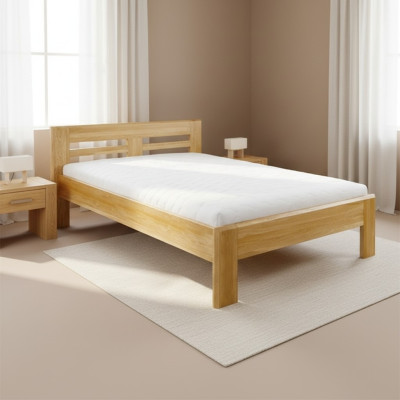 Betten Holzbett Echtes Holz Bett Hotel Design Stil Massive 120x200 Schlafzimmer