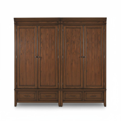 Klassische 2x Kleiderschrank Design Schlafzimmer Möbel Schrank Schränke Holz Neu