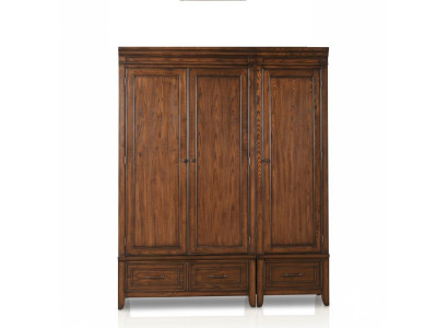 Schrank 2x Kleiderschrank Holzschrank Massiv Braun Holz Schränke Schlafzimmer