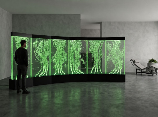 Wandpaneel Wasserblasen LED Wände Designer Wasser Wand Beleuchtete
