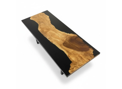 Tisch Epoxid Harz Esstisch Echtes Holz Massive Möbel Wasserfall Epoxy