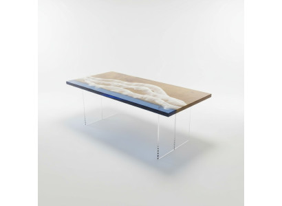 Tische Esstisch Design Tisch Moderne Meer Fluss Möbel 181x81 Epoxid
