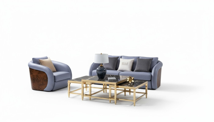 Luxus Wohnzimmer Möbel Sofagarnitur Ledersofa Couch Polster Set Design