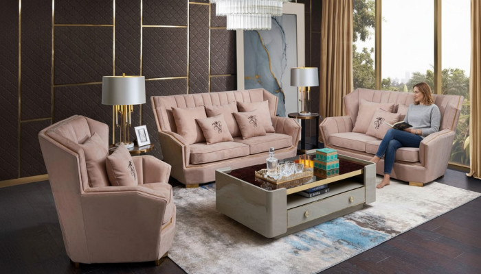 Luxus Möbel Sofagarnitur Couch Sofa Polster 321 Sitzer Couchtisch Couchen