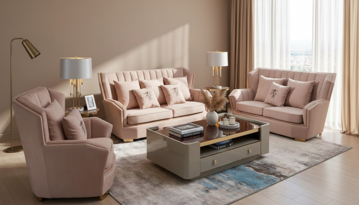 Luxus Möbel Sofagarnitur Couch Sofa Polster 321 Sitzer Couchtisch Couchen