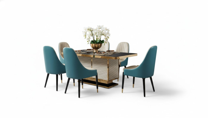 Esstisch Design Tisch Edelstahl Moderne Esszimmer Wohnzimmer Küche