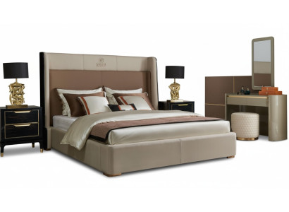 Design Schlafzimmer 6 tlg Komplett Set Bett Nachttisch Schminktisch
