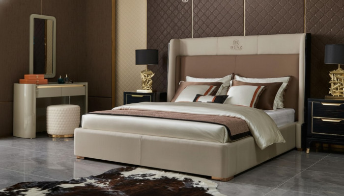 Bett Schlafzimmer Set Design Möbel Luxus Betten 2x Nachttisch 3tlg Bettgestell