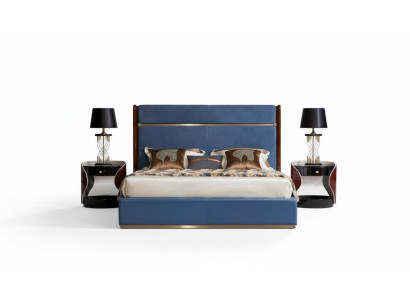 Design Bett 2x Nachttisch 3 tlg. Schlafzimmer Set Luxus komplett Garnitur