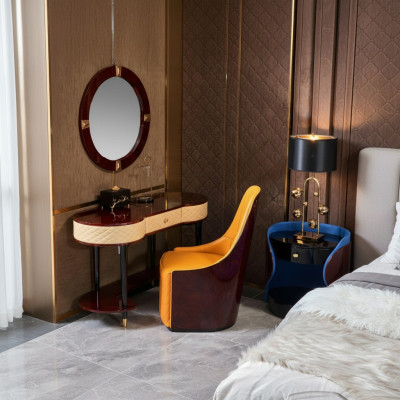 Schminktisch Spiegel Stuhl Komplett Set Kommode Schlafzimmer Modern
