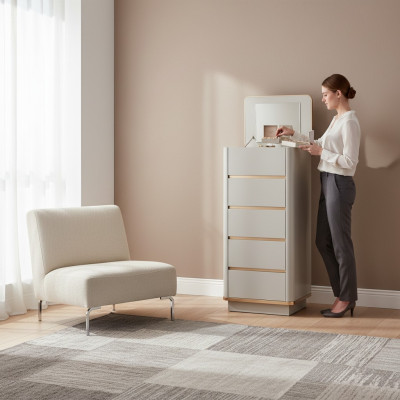 Kommode Dekorative Sideboard Kommoden Sideboards 5 Schubladen Hochschrank