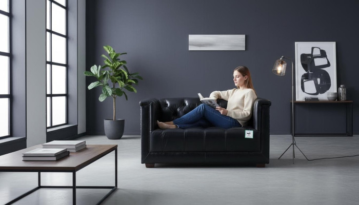 Echtleder Sofa Zweisitzer Flugzeugsessel Aviator Armlehnsessel Neu Ledersessel