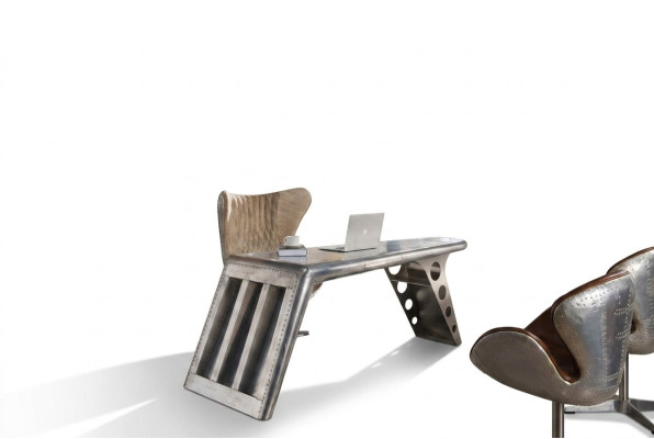 Büroeinrichtung Arbeitszimmer Büro Möbel Tisch Schrank Sessel 8tlg Set