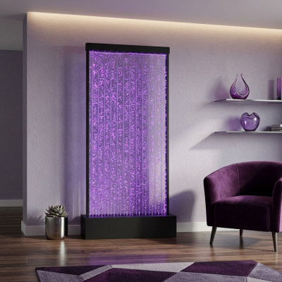 LED Wasserwand Wandpaneel mit Wasserblasen Designer Wasser Wand